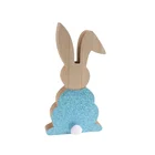 Craft Easter Crafts Decoration Wooden Craft Easter Party Ornament Stand Rabbit Pattern Decoration For Home