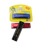 BEE brand 10 holes blues harrmonica aluminum reedplate colorful music toy mini harmonica