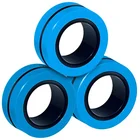 Stress unzip trick strong ferrite magnetic finger nose ring shape case spinner toy