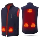 Professional factory VINMORI Waterproof Rechargeable Winter Zippers safety heated vest with pockets