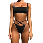 Latest Model Neon Bikini Sexy Thong Swimwear Women Swimsuit Two-Piece Split Bikini