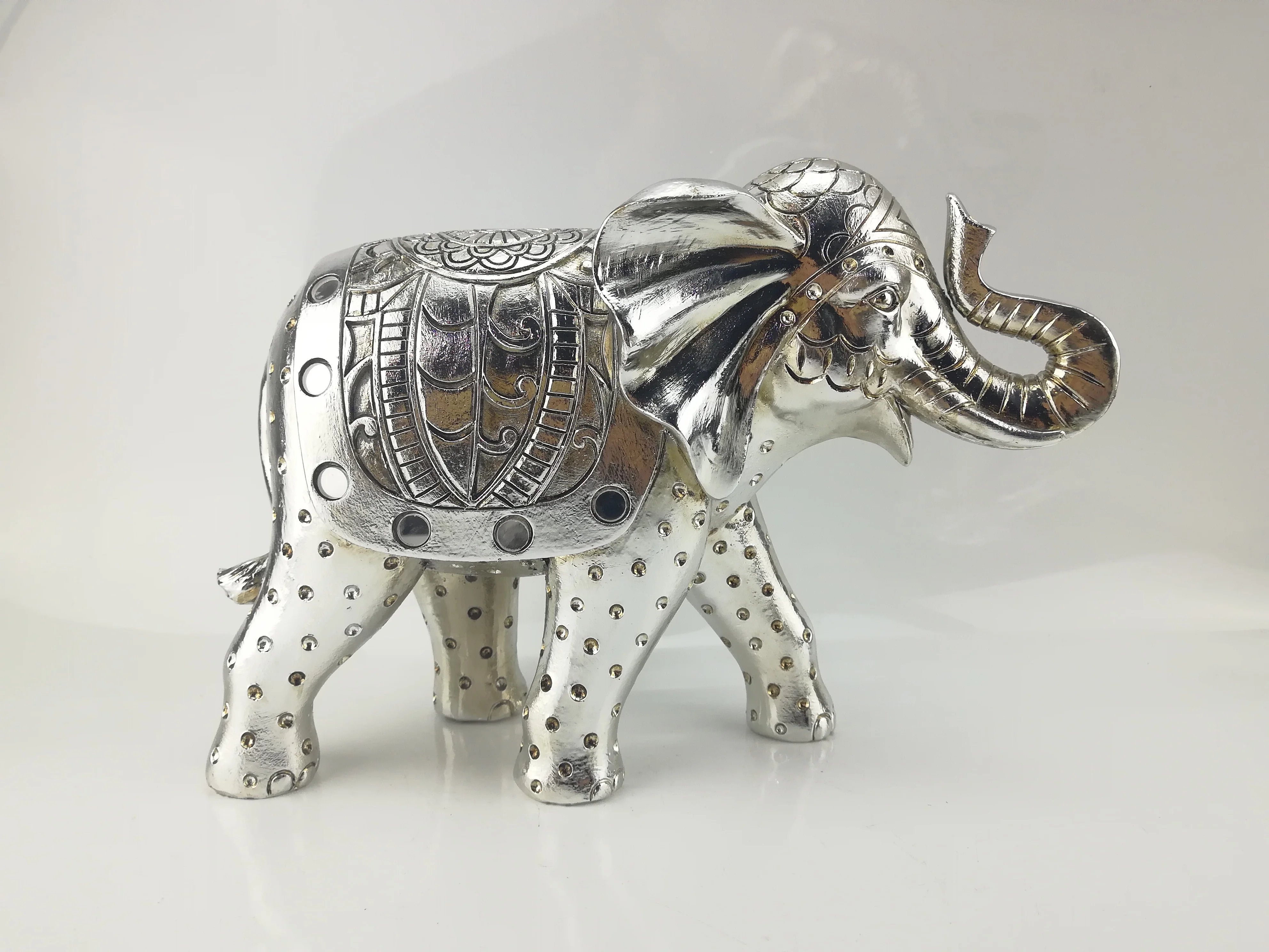 custom antique gold elephant modern statue polyresin for home