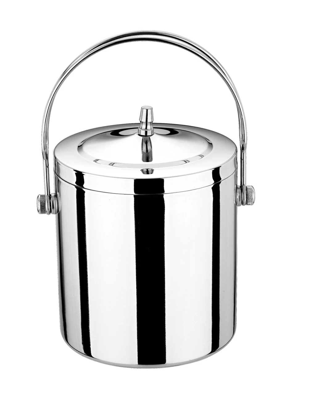 Factory direct 1.0L /1.4L/1.4L double wall wine cooler stainless steel small insulated metal champagne beer ice bucket with lid