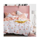 Hot sale 40s fabric in roll sweet orange cotton printed fabric for bedding