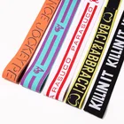 Custom jacquard logo designs knitting elastic tape strap for underwear band