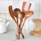 2020 Amazon Hotsale Cooking set 5-Piece Eco-friendly Wooden Kitchen Utensils Reusable Kitchen Accessories