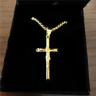titanium large mens jewelry jesus pendant stainless steel jesus piece gold cross pendant necklace