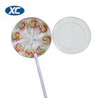 Creative lollipop packaging plastic big ball lollipop with small round lolly candy for Halloween
