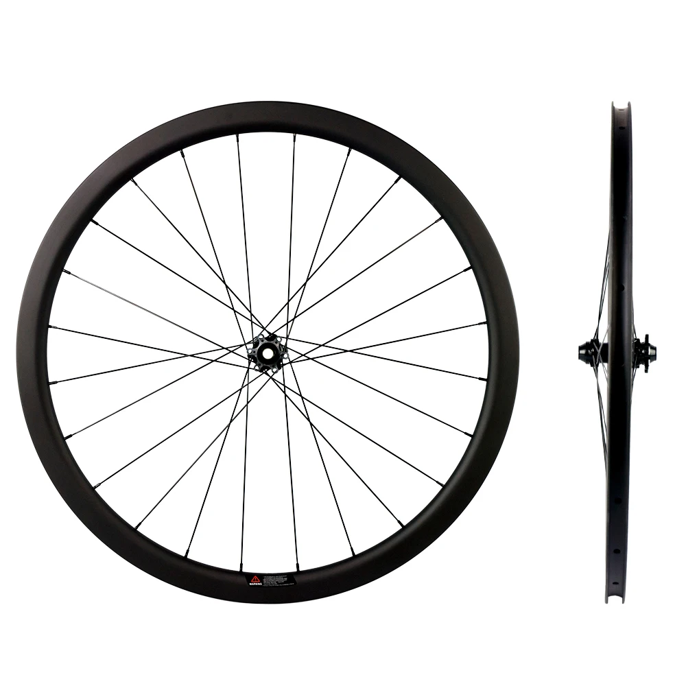 38mm depth clincher disc carbon wheelset 700c 25mm width carbon