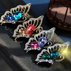 2020 New Fashion Design Art Luxury Charm Women Decoration Butterfly Rhinestone Crystal Brooch Pin