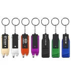 Factory Wholesale Plastic Pen With 5 In 1 Multifunction LED ,Touch , Mobile Phone Holder ,Key Ring Stylus Pen
