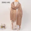 Newly fashion wrinkle design knitting wool scarf with sequins foe winter