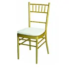 2020 Cheap Price Luxury Outdoor Hotel Stack Golden Metal Frame Gold Chair For Wedding