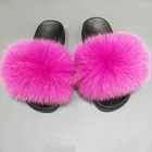 Beautiful design fur sandals Children Fur Slippers Custom made slippers