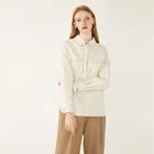 Custom spring 100% linen casual blouse for women
