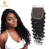Young Queen deep wave hair indian hair 4*4 lace closure 8 10 12 14 16 18 20 inches