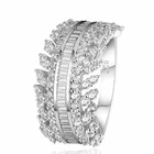 Wholesale Micro Setting Rows Zircon 925 Sterling Silver Rings