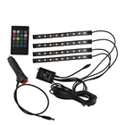 DC 12V 9smd 5050 4pcs RGB remote Disco Music control car led Atmosphere Ambient floor foot strip light