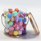 Clear plastic can candy Container for children