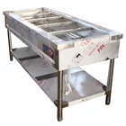 Commercial Hotel Buffet Serving Equipment Electric Hot Food Warmer Countertop Stainless Steel Steam Table
