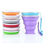 collapsible silicone travel promotional Custom cups mugs