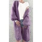 Autumn Winter Wears ladies long sweater coats Plus Size Cardigan Warm Knitted Sweater