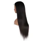 100% Human hair Brazilian natural color silk straight full lace wig 130%