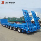 Hot Sale Excavator Transport Lowbed Low bed Semi Truck Trailer