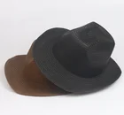 Beach Cap Straw Hat HOT New Unisex Western Cowboy Hat Folding Fedora Trilby Straw Hats Summer Beach Sun Cap