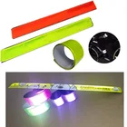 factory directly sale high quality reflective snap bracelet PVC slap band reflex wristband,ankle strap,armband
