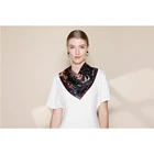 Women Fashion Pure Satin Silk Printed Scarf