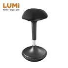 Height Adjustable Wobble Leaning Sit Stand Stool Chair