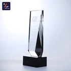 Engraved Plaque Engraved Plaque Glass Custom Engraved Award Plaque K9 Crystal Trophy With Black Base