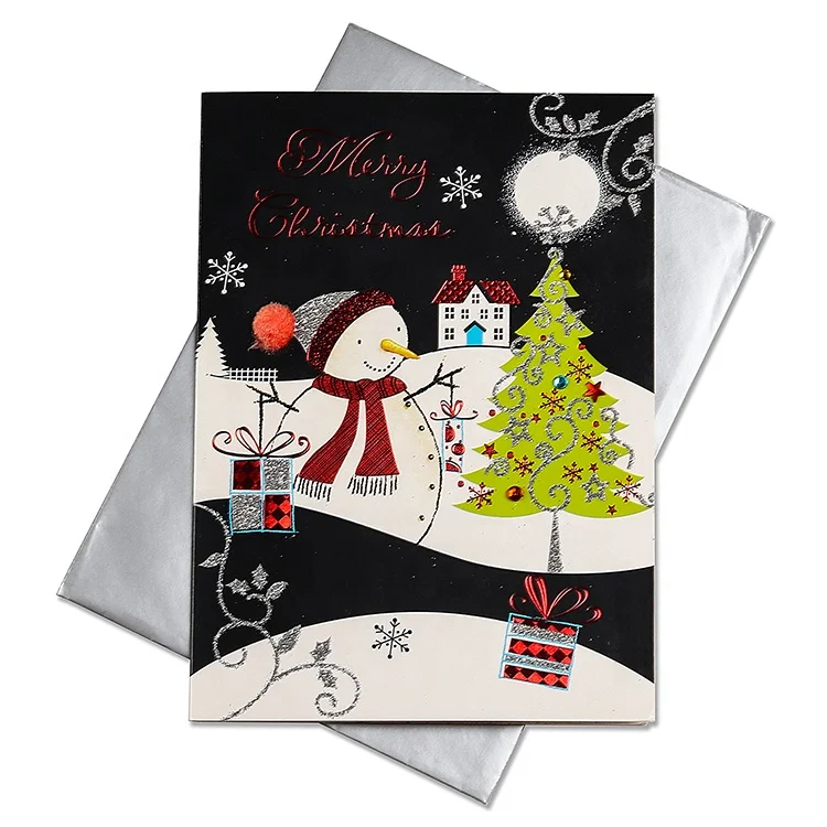 Оптовая Продажа Новогодняя елка Снеговик ручной работы рождественские открытки