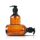 100ml Amber High Quality 100ml Amber Plastic Lotion Bottle Pump Amber Bottle Free Samples