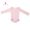 2019 Hot Sale New Design Baby Clothes Long Sleeve Bamboo Fabric Baby Jumpsuit Pink Fall Baby Girls Romper