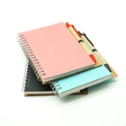 Factory directly cheap bulk giveaway gifts set custom recycled kraft paper spiral notebook with pen