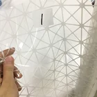 Wholesale Spider Design Plastic Dinning White Embossed Printed Transparent TPU Polyester Table Cloth/Shower Curtain