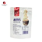 Taro Chips Free Samples PET Stand Up Pouches Bag Aluminum Foil Plastic Round Hole Tear Notch For Taro Chips 100g