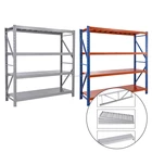 blue and orange warehouse storage racking metal shelving