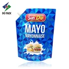 DQ Factory Direct Selling Plastic Packaging Bags Blue Color Stand Up Spout Pouch For Burger Sauce