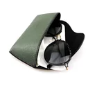 pouch leather case for glasses black leather bag sunglasses soft travel case for glasses