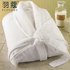 for Hotel Bathrobe White Color 100% Cotton Terry