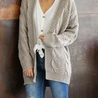 Women 2021 Autumn Winter Knitwear Women Loose Plus Size Long Thickened Large Pocket Lady Cardigan Sweater