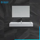 High quality square marble stone bathroom sink solid surface wall wash hand basins