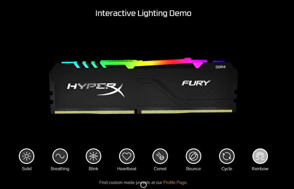 Kingston HyperX FURY DDR4 RGB Memory 2666 MHz 3200MHz DDR4 CL15 DIMM XMP 8GB 16GB Memoria Ram ddr4 for Desktop Memory Rams