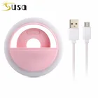 Charging Port Selfie Light Ring Selfie LED Light Ring Flash Clip Camera For Phone Fill Light Whit USB Charging Port