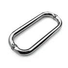 Handles Gate Stainless Steel Interior Chrome Hardware Glass Double Pull Metal Design Hotel Commercial Door Handle
