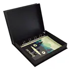 Book cloth 4 ring box binder A3 A4 documents papers organizer archival ring binder