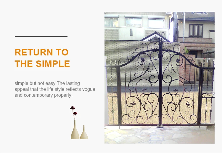 Simple Modern Sliding Entrance Iron Main Gate Design For Home